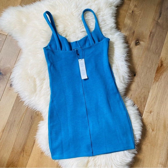 BLUE ZARA DRESS LARGE NWT - Picture 10 of 12